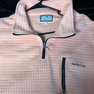 Properly Tied Men's Pink Quarter-Zip Sweatshirt